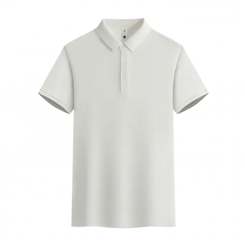 High Quality Classic Shirt Neck Collar White Embroidery Polo Shirts 100% cotton For Men polo shirt