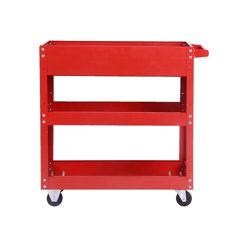3 Layer Hand Tool Cart Service Trolley With Drawers Workshop Garage Organizer