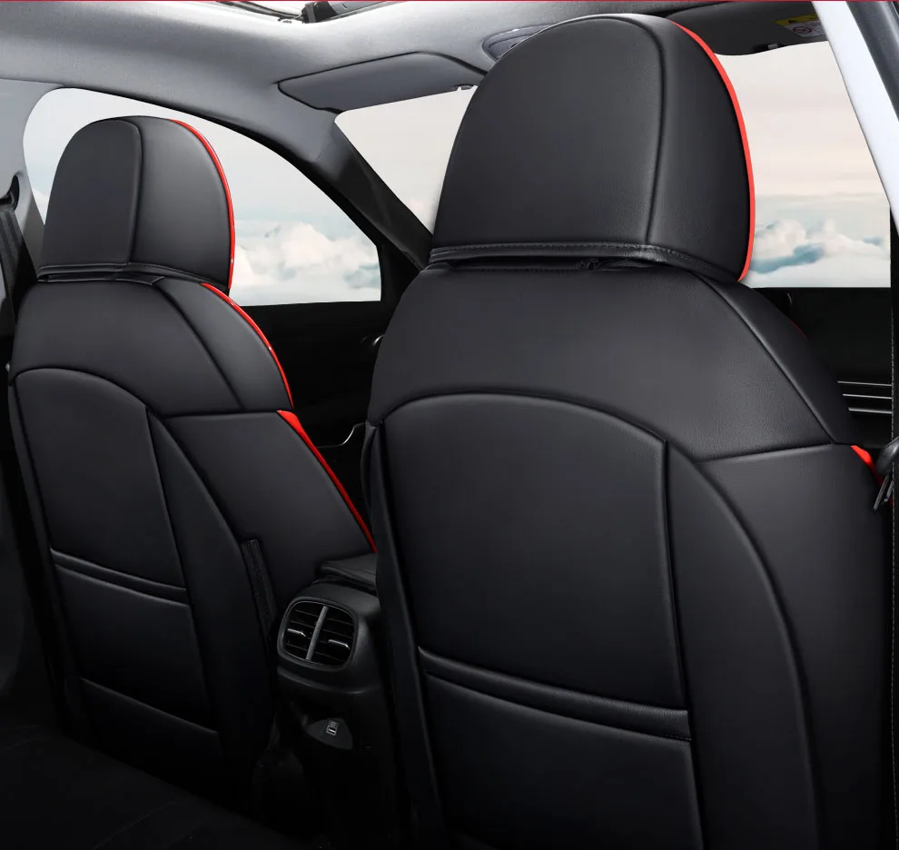Sports Style  PU Leather Car Seat Covers Full Set Protector for Hyundai Elantra 2017-2024