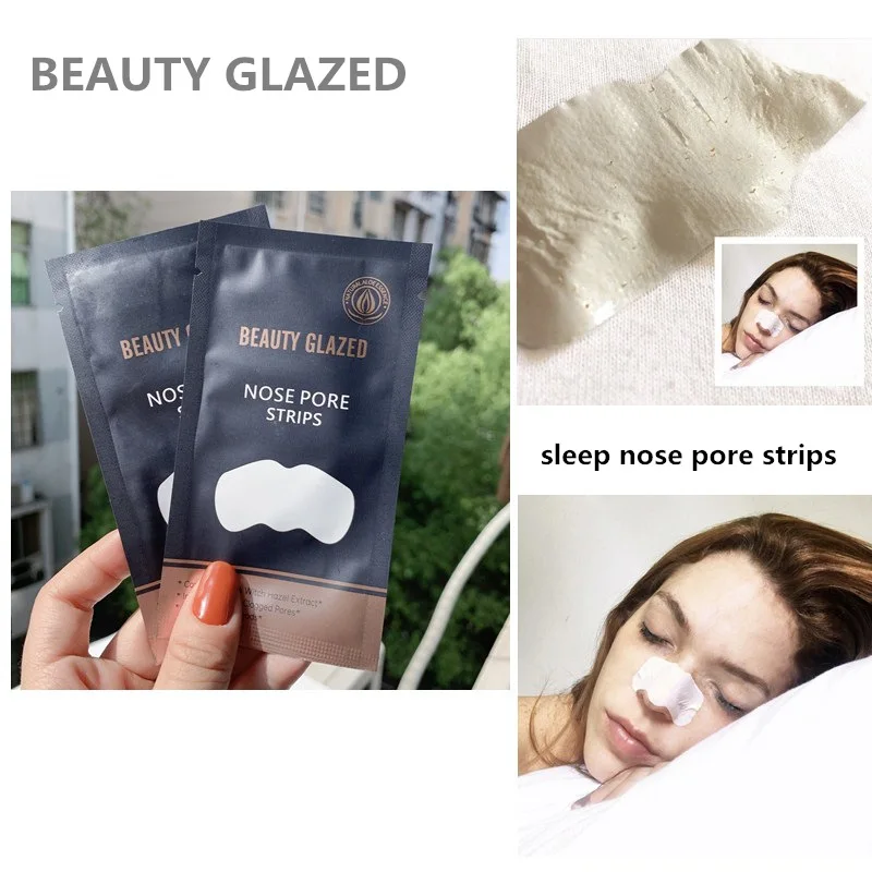 Beauty Glazed Deep Cleansing Purifying Peel Off Black Mud Facial Mask Remove Blackhead Nose Strip Acne Remover Black Mask