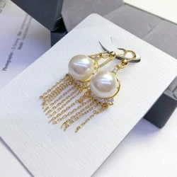 high Quality Freshwater Pearl 925 Sterling Silver Tassel Drop Earrings S925 Sterling Silver Drop Earrings For Women