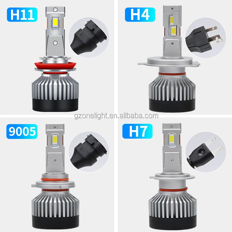 H7 H4 Led Lamp 15000LM 60W double Copper Tube Lights For Car H1 H11 HB3 9005 HB4 9006 Led Headlight Bulb