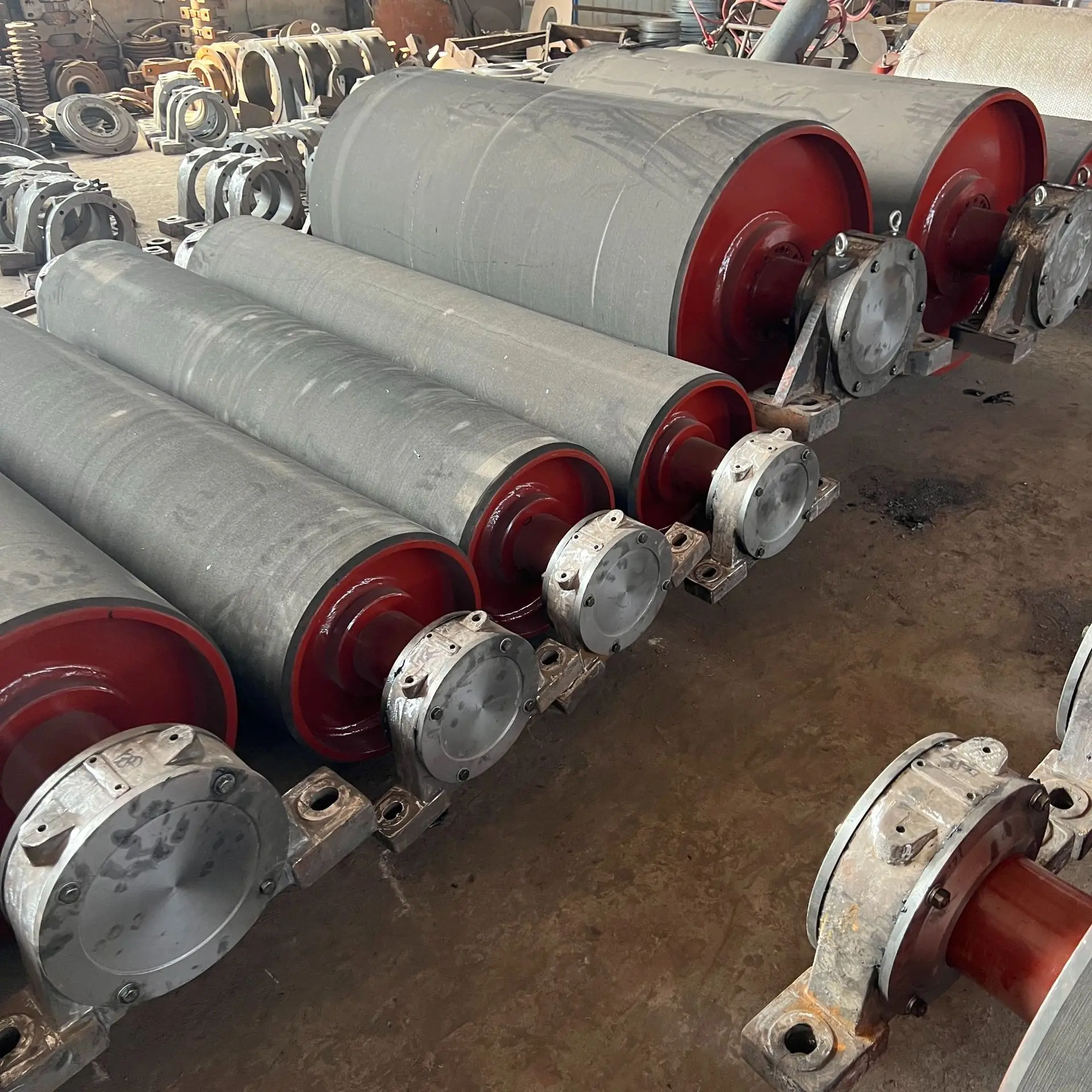 Motorized Drive Pulley Conveyor Belt Pulley with ceramic lagging