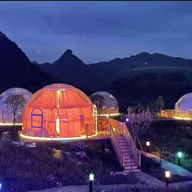 outdoor Glass Polycarbonate Dome House Glamping For Winter China Designs Bubble Dome Room