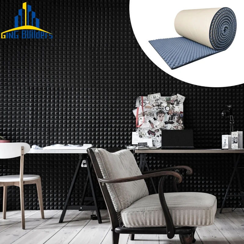 Изоляционная губчатая клиновидная Звукоизоляционная пенопластовая панель, легкая установка, отличные впитывающие звукостойкие акустические панели