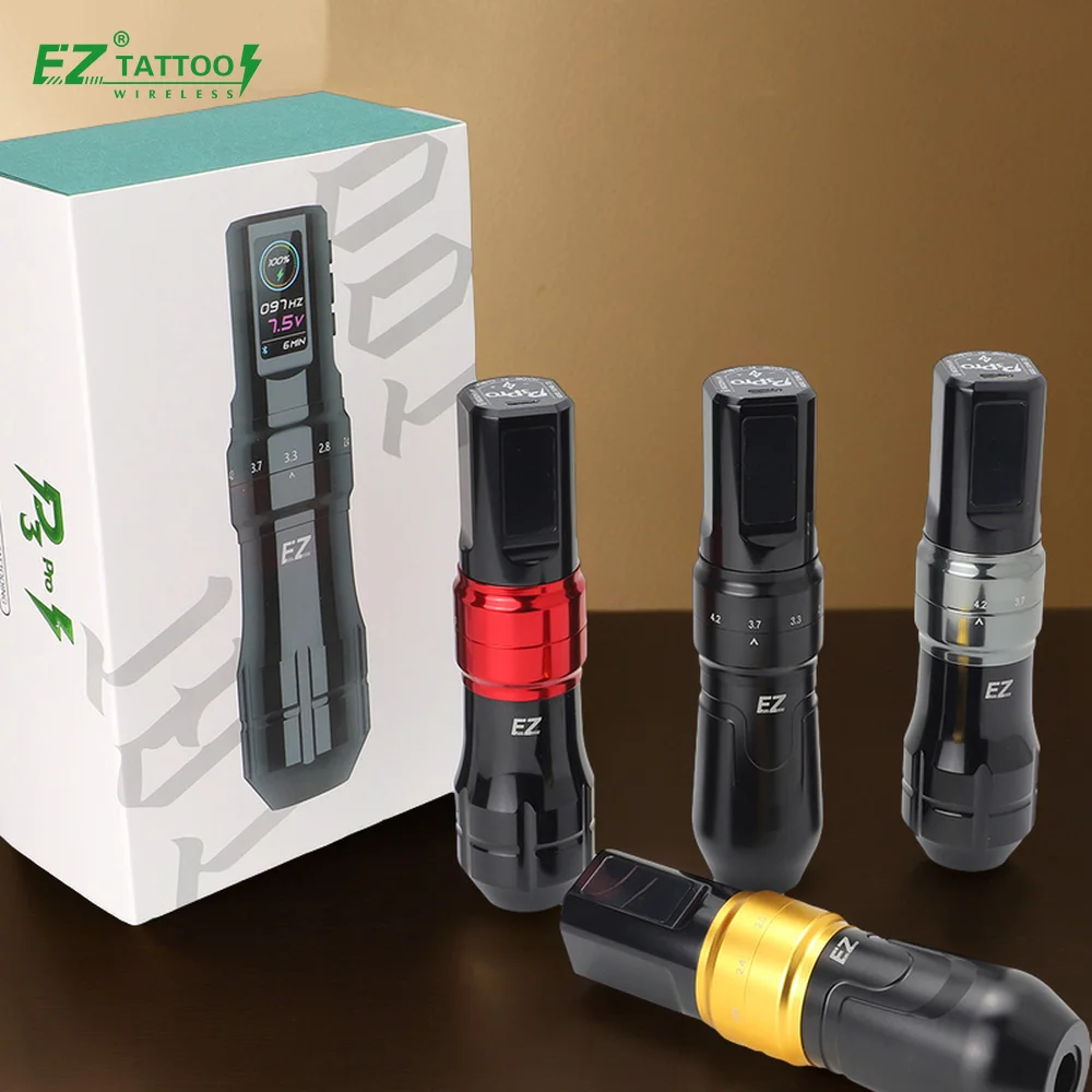 EZ Tattoo P3 Pro Matte Grip permanent Wireless Tattoo Pen Machine with Bluetooth Connection and APP Function