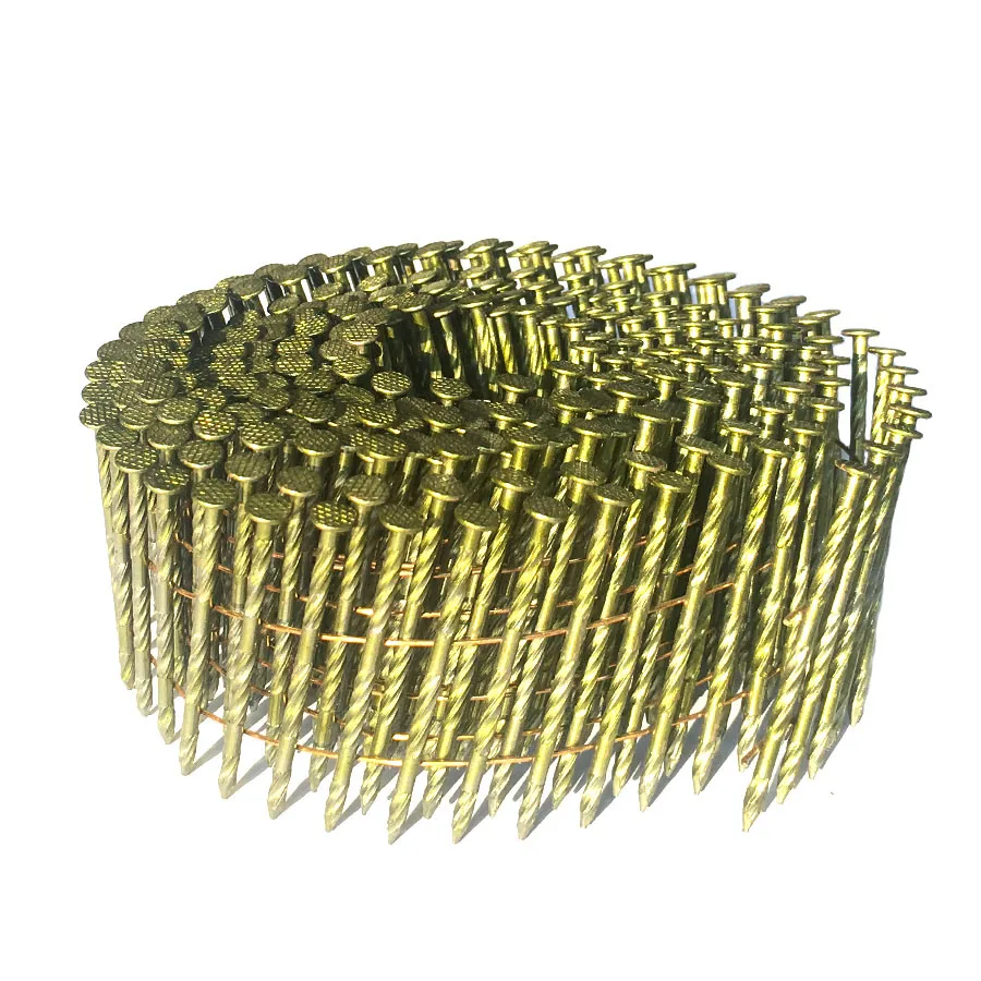 coil nails frame pallet high quality factory supply electro-galvanized plastic top umbrella roofing nails hot sale hot dipped