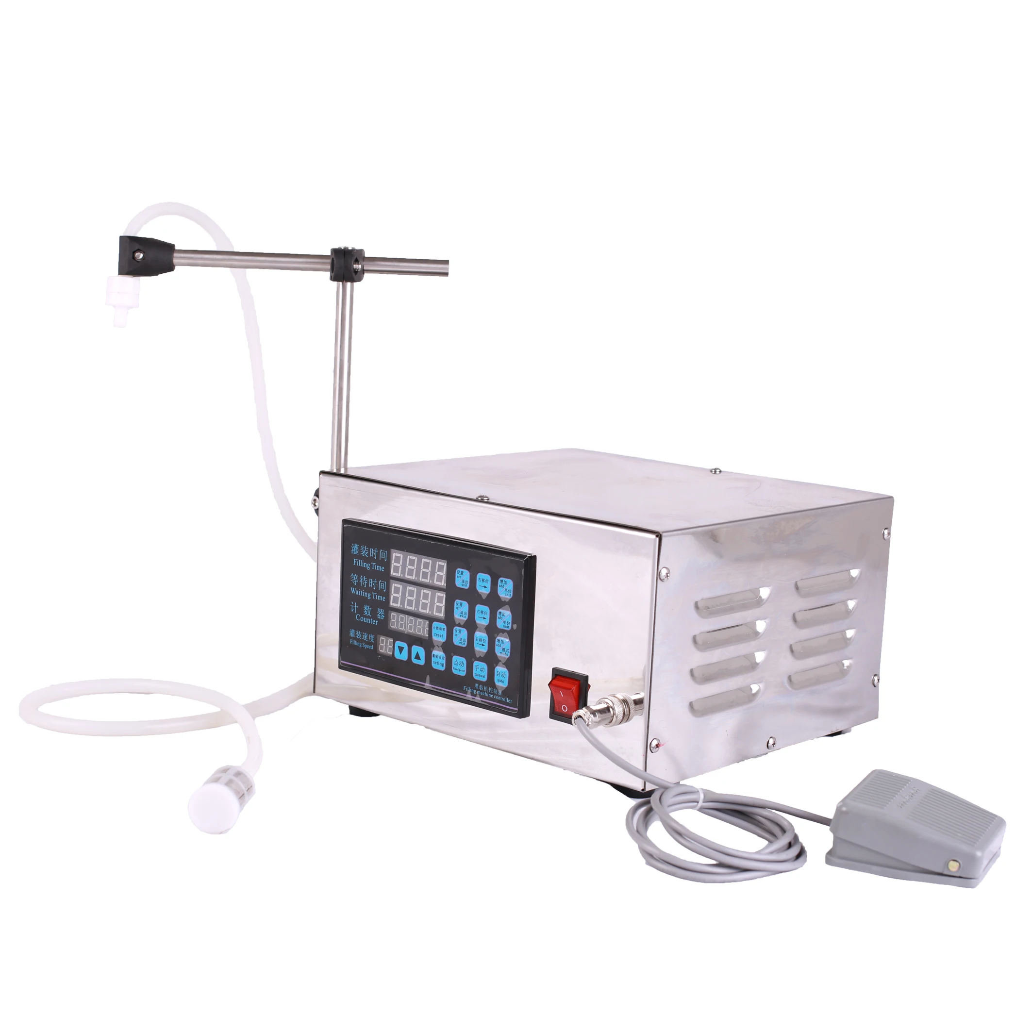 Desktop CNC Liquid Oil Filling Machine With Conveyor Beverage Milk Perfume Filling Machine Water Filler