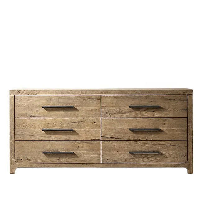 morden solid reclaimed  wood chest of drawer design