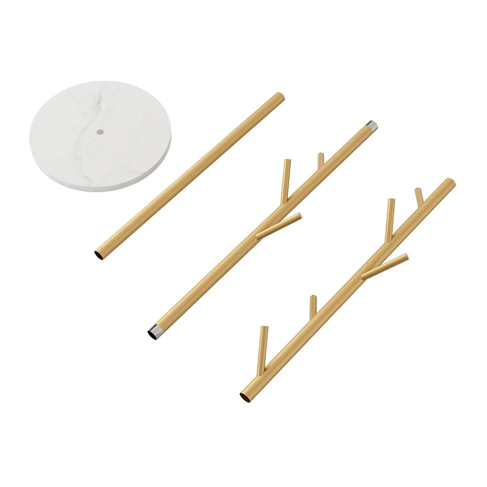Freestanding Clothes Stands Metal Coat Racks Entryway Coat Rack Stand with Marble Base