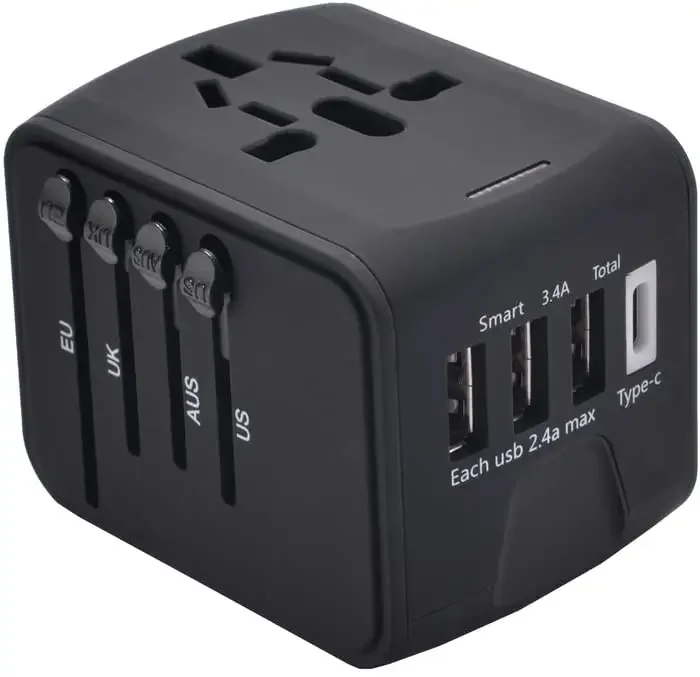 USB International Travel Adapter With Type C to USB 3.0 Adapter/Universal Travel Adapter