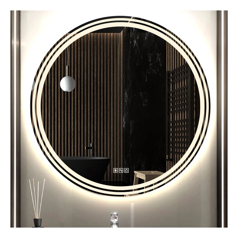 Wall Mounted Ip44 Water Proof Makeup Holywood Round Led Bathroom Mirror