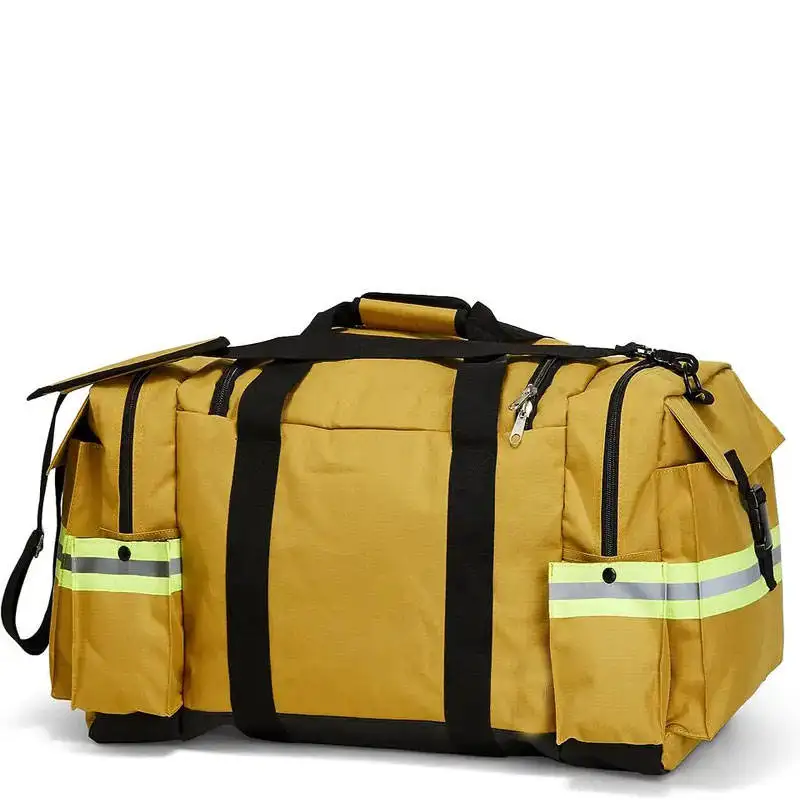 Large Customized Fireproof Waterproof Firefighters Gear Bag For Fireman With Shoulder Strap