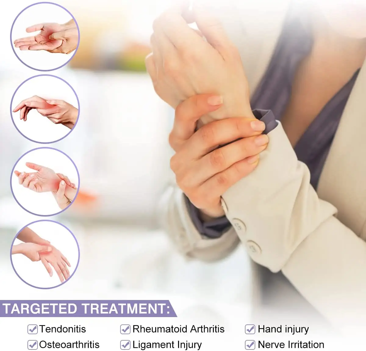 Microwavable Heating Mittens for Hand and Fingers to Relieve Arthritis Pain Heated Hands Mitts Warmers Hand Muff