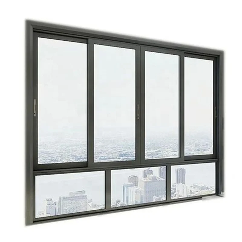 
Aluminum thickness 1.4mm skillful China manufacturer temper glass aluminum sliding doors and windows 