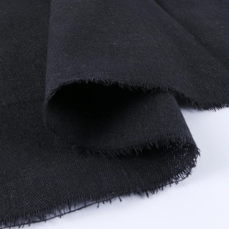 
10s*10s 68*24 190gsm plain black recycled cotton grey fabric for Shoe materials 