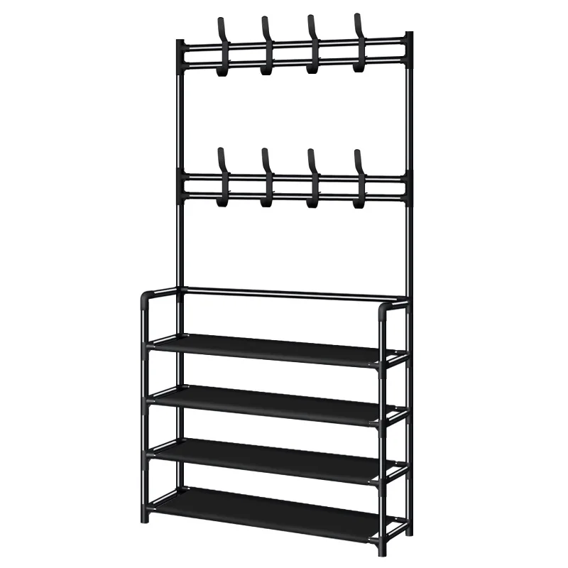 Best-selling metal hanging clothes hats shoe racks household multifunctional carbon steel pipe storage