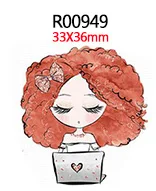 50pcs cartoon character printed Planar resin flatback resin craft supplies