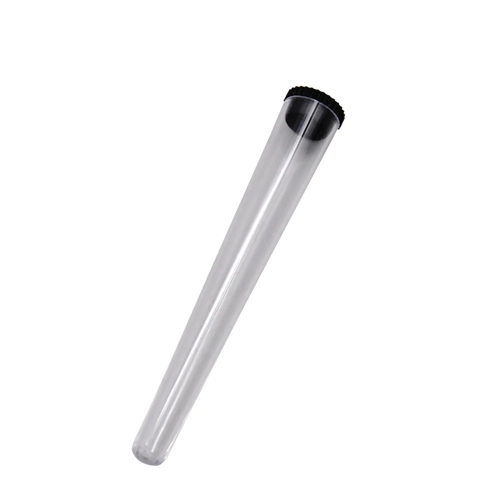 Colorful Plastic Container King Size 120MM Smell Proof Tube Plastique Transparent Plastic Pre Cones Rolled  Tube