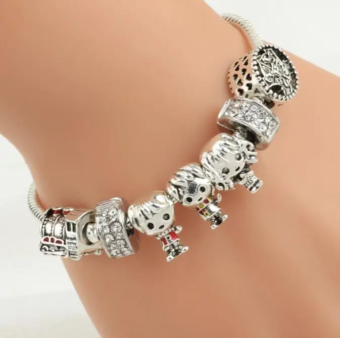 Harry Silver Charm Bracelet with Acceptance Letter Envelopes