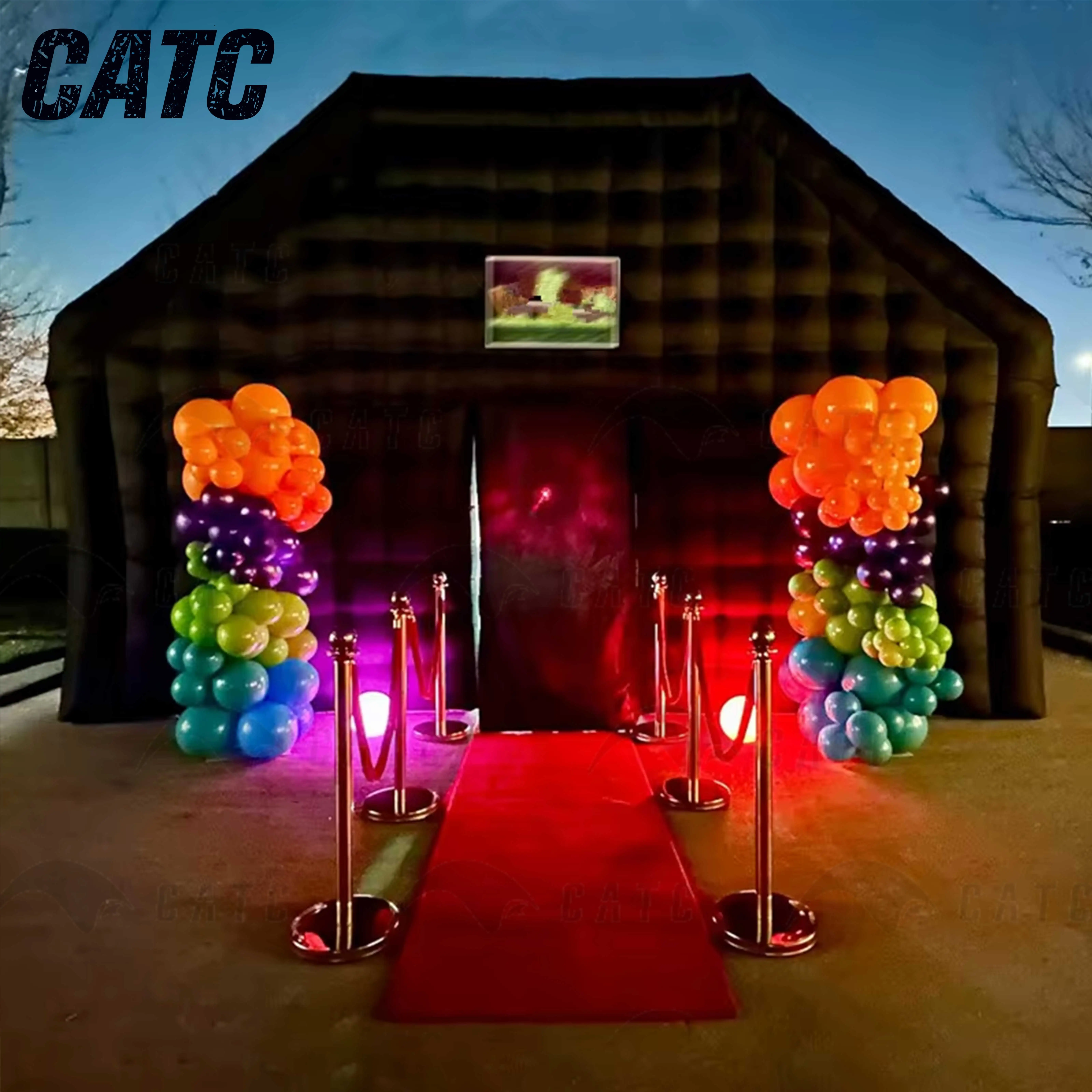 CATC Customized Color Large Inflatable Nightclub Cube Tent House for Night Club Event Exhibition Wedding Party Use
