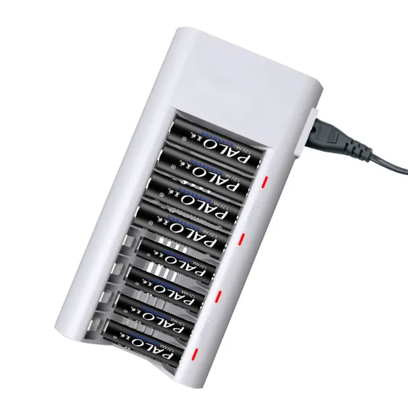 
8 Slots Smart Intelligent Charger Fast Charging Device with LED Display for AA/AAA Ni-MH/Ni-Cd Rechargeable Battery 
