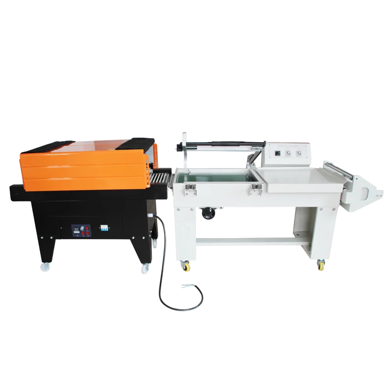 YK FQL450LB+BSD4020A Semi Automatic L Sealer Shrink Tunnel Cosmetic Box Toys Tableware Bottles Heat Shrink Wrapping Machine