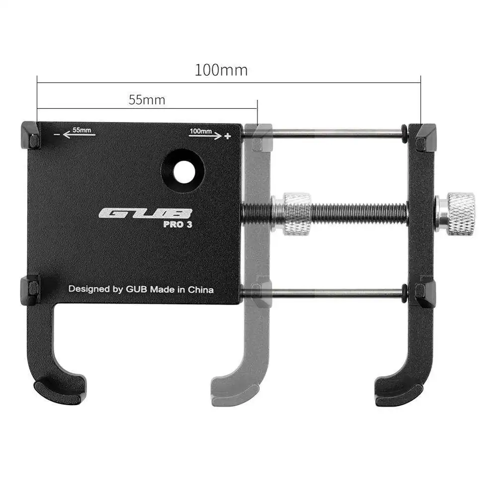GUB PRO3 Universal Bicycle Phone Holder 17mm Extended Claws Mount Bracket