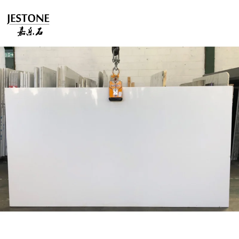 Hot Sale Jestone Jumbo Size Custom Fabricated 3 Cm 20Mm  Artificial Stone  Price Pure White Quartz