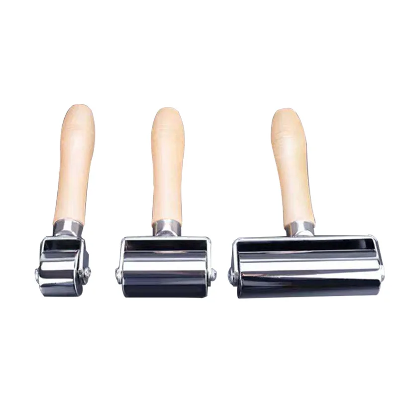 Wooden Leather Press Handmade Creaser Tool DIY Edger Trimming Compactor Edge Roller Wheel