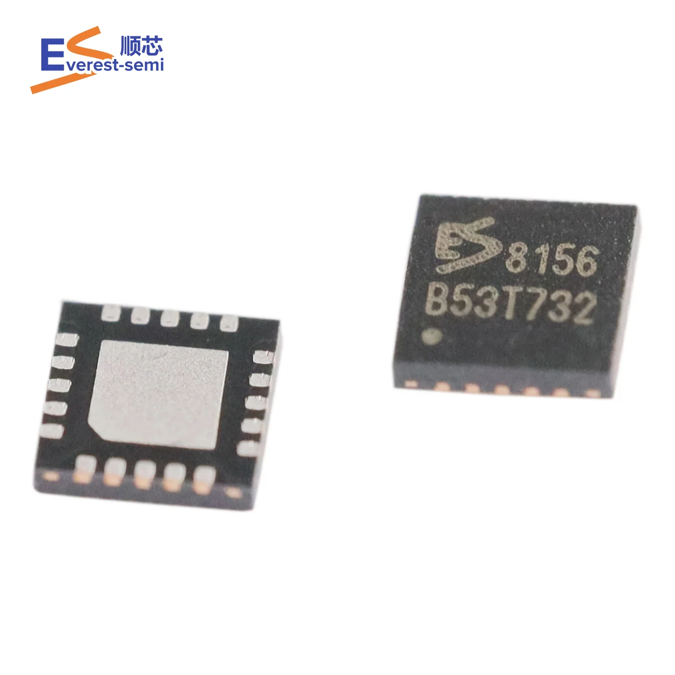 Everest-semi Stereo Audio DAC chip ES8156 24-bit QFN-20, high performance, low power and low cost