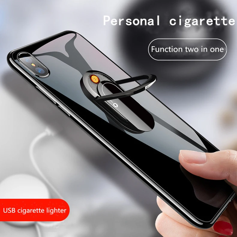Custom logo electric lighter usb rechargeable color flame lighter windproof portable lighter gifts for men and women