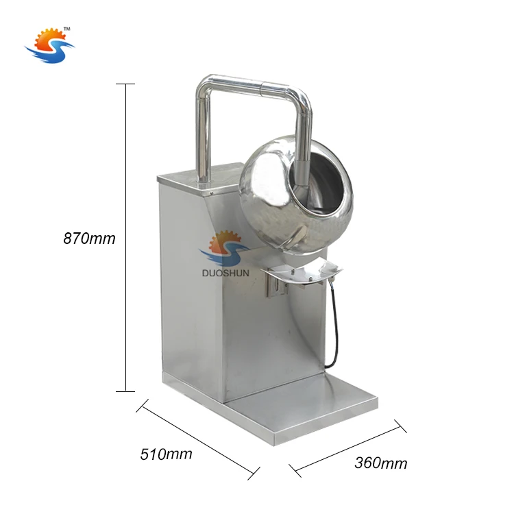 BY-400 Factory Direct Small Semi Automatic Sugar Chocolate &Tablet Coating Machine High Quality Sugar Coater