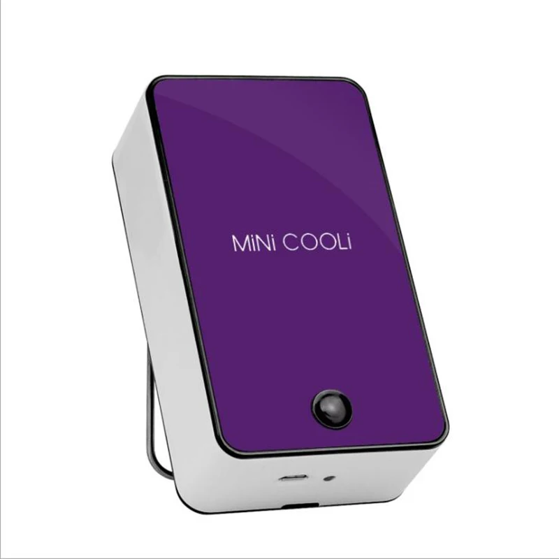Low Noise Long Battery Life Leafless Portable Usb Mini Air Cooling Fan Water Vapor Refrigeration Air Conditioners