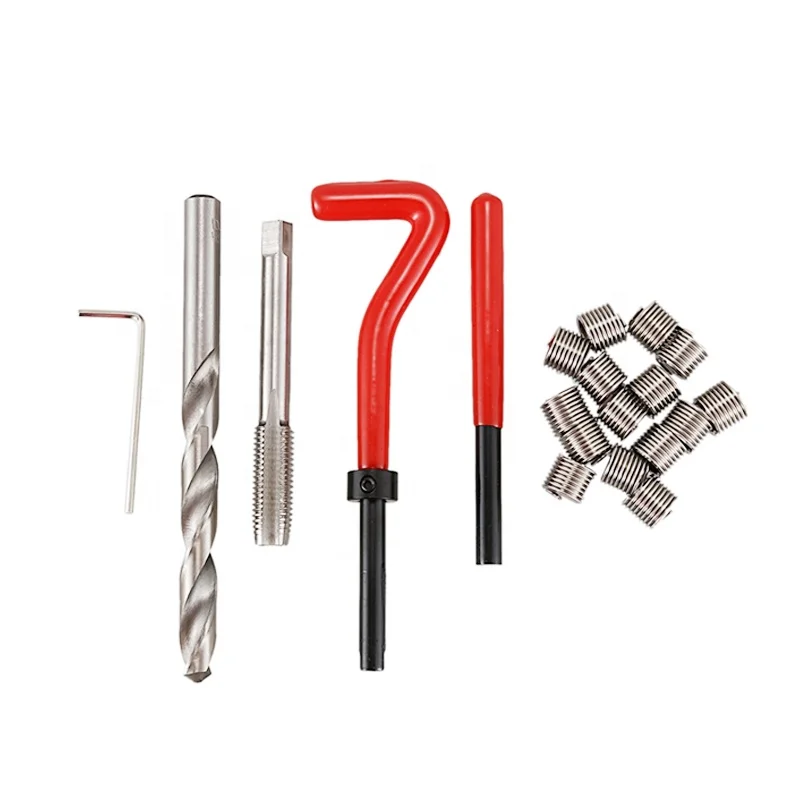 131pc Thread Repair threaded drill bits Kit Set Auto Car Tool Helical Coil Set