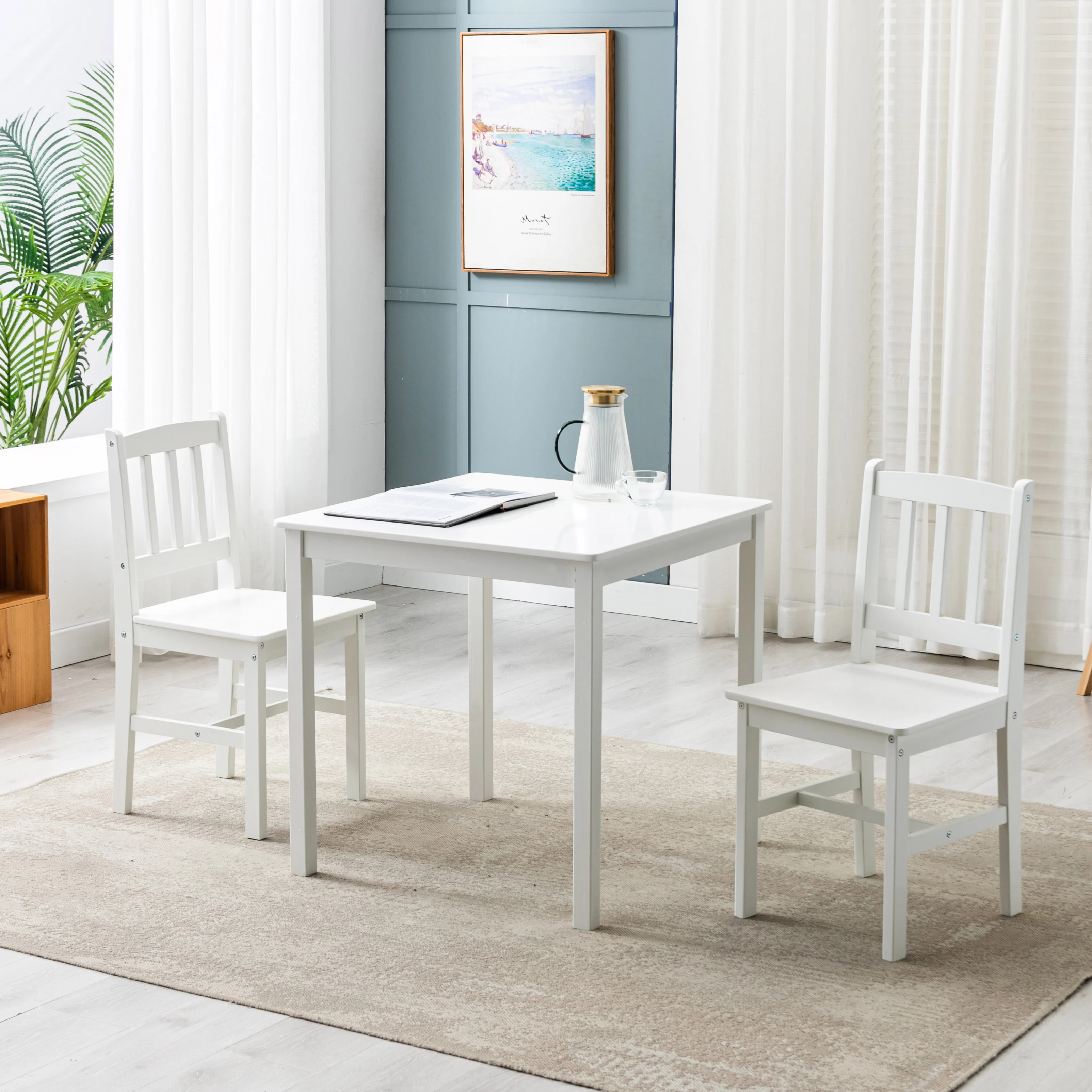 wholesales cheap classic solid wooden dining table and chair office restaurant tables and chairs set for kitchen