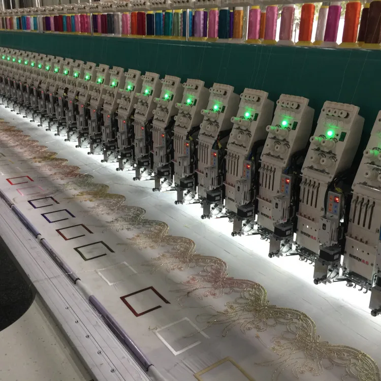 High quality Lace Embroidery machine with cording device