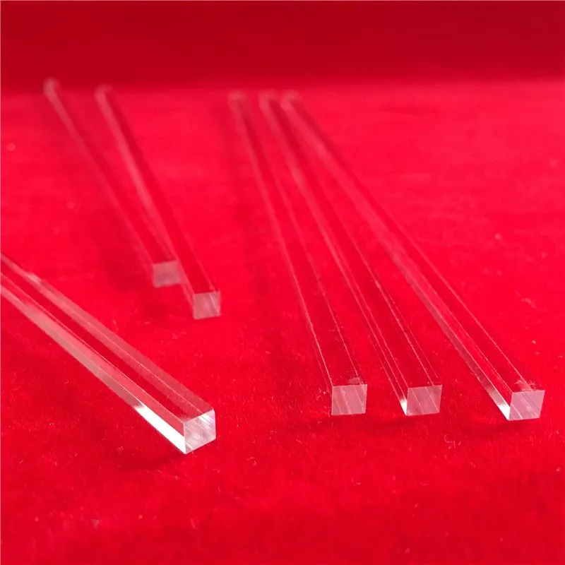 Квадратный ясный кварцевый стеклянный стержень для химических применений