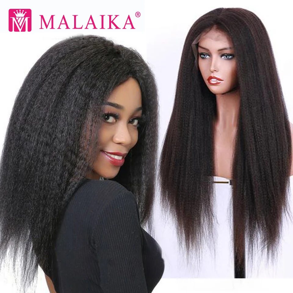 Sedittyhair Kinky Straight  lace front wig 13x4 Lace Front Wig  glueless baby hair straight 100% human hair lace wigs