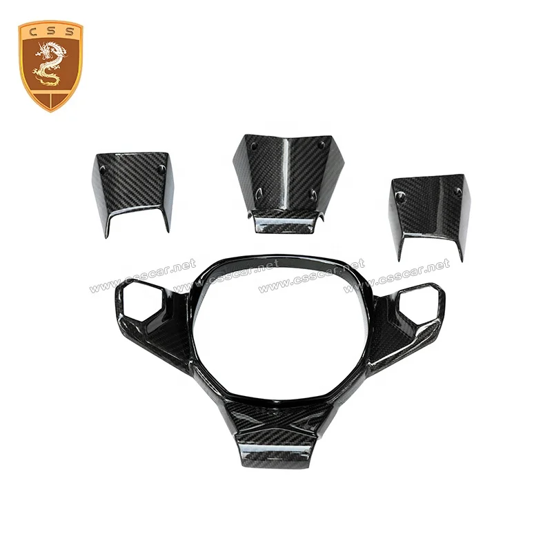 Luxury Glossy Black Carbon Fiber Lp700 Car Steering Wheel Cover Sets For Lamborghini Aventador