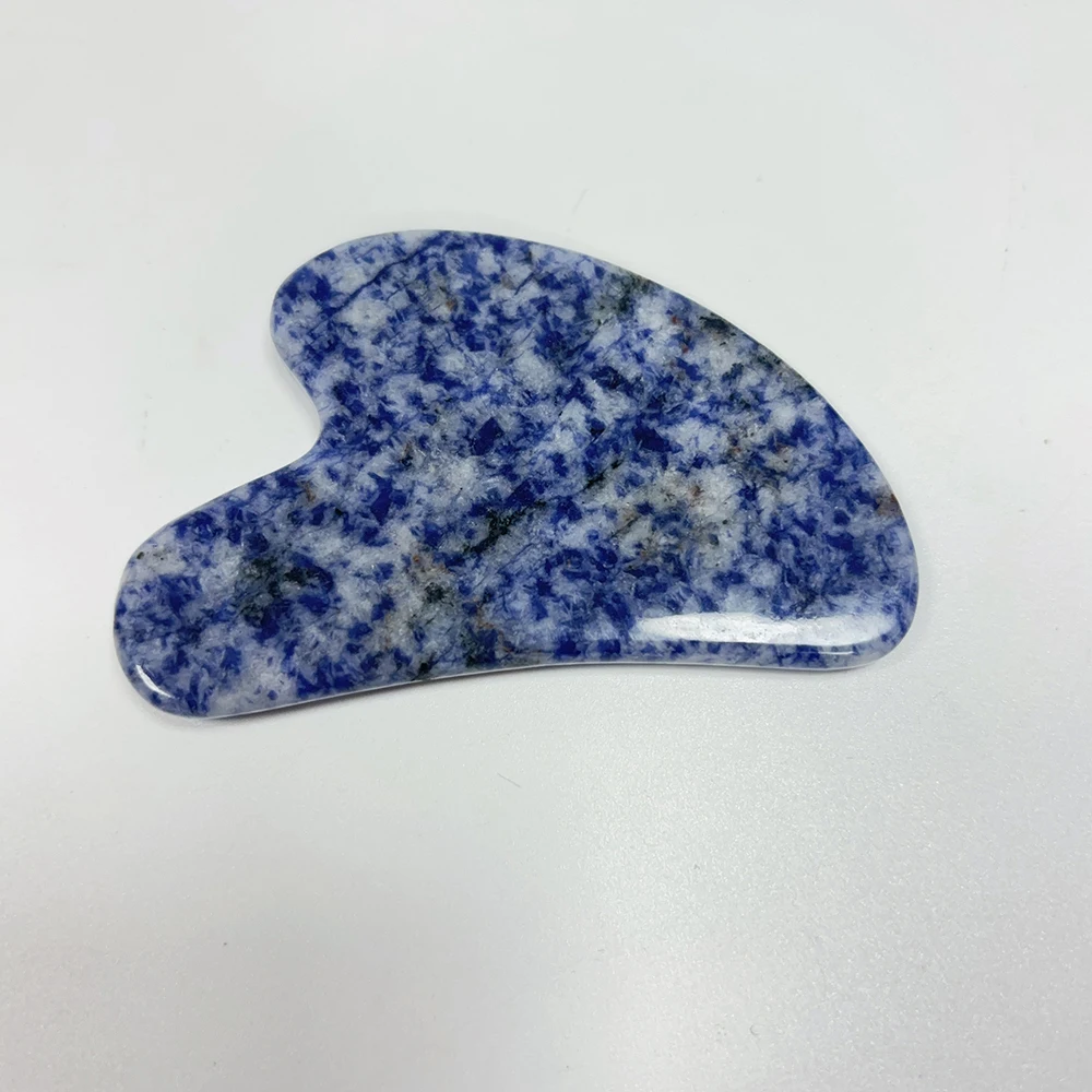 Wholesale Natural Green Jade gua sha Set Custom Logo gua sha Stone Improve Blood Circulation Anti Aging