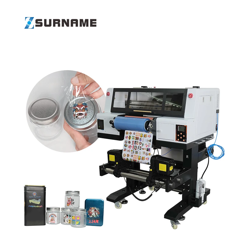 Zhou Surname Factory sell A3 Sticker 30cm AB Film UV DTF Printer for Phone Case Pen Cup Automatic Laminating