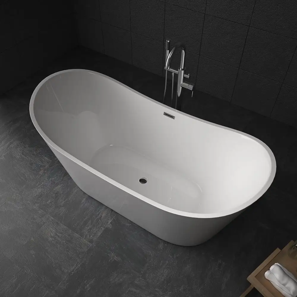 Freestanding bathtub  soaking tub 1.7m boat shape stand alone tubs 2 person freestanding tub with jets
