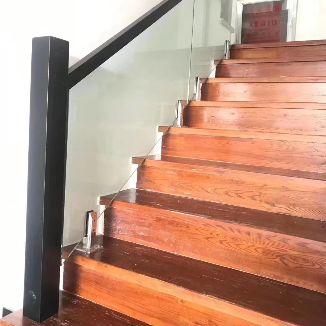 Modern Stylish Indoor Glass Holder with Stainless Steel 304 Spigot Base Durable Durable Stair Parts for Staircase Railing