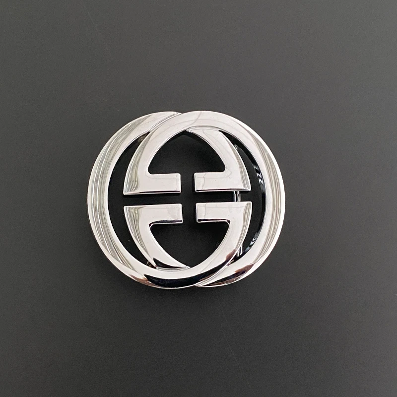 WT металлическая мужская двусторонняя модная пряжка для ремня с логотипом под заказ, золотой свободный размер