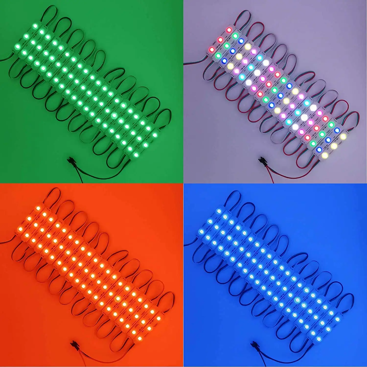 12V 5050 SMD 3 LED Module RGB Color Changing Lights Lamp for Home Garden Xmas Wedding Party Decoration Letter Design