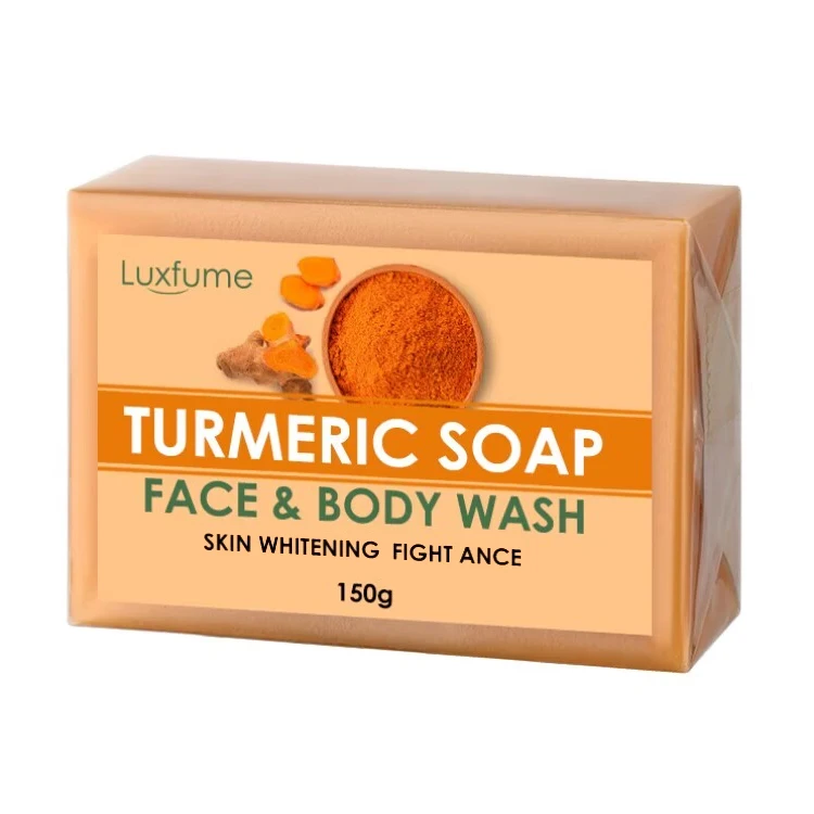 Luxfume Wholesale Turmeric Bar Soap Handmade Organic Turmeric Soap For Skin Whitening