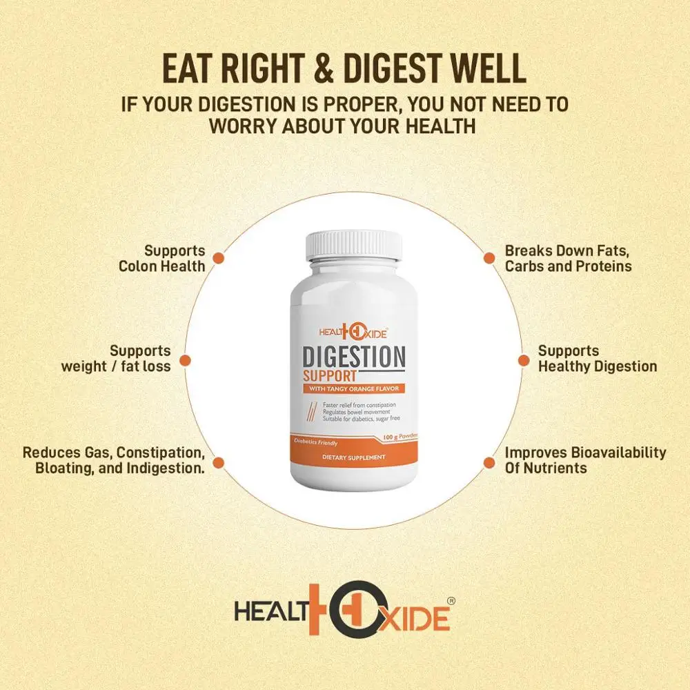 Высококачественный поддерживающий порошок для пищеварения с спутанным ароматом апельсина