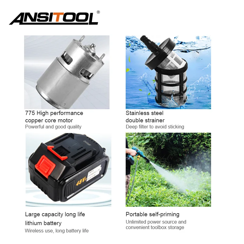 Electric Portable Wireless High Pressure Multifunction Car Cleaner Washing Washer Gun Lithium Battery Snow Foam Gun