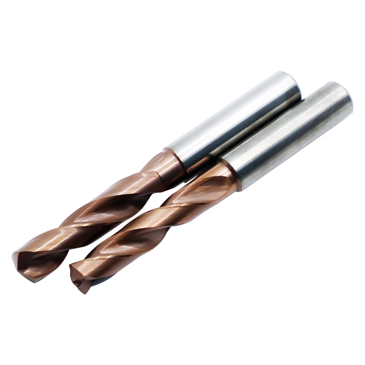Integral alloy inner cooling drill bit, outer cooling tungsten steel super hardness center water outlet
